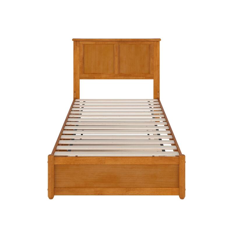 Felicity Platform Bed with Panel Footboard and Twin XL Trundle
