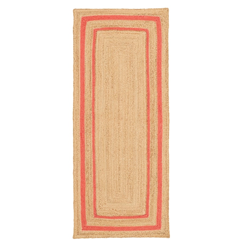 ECARPETGALLERY Braided Weave Palas Denizli Tan Jute Rug - 2'7 x 6'3