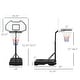 preview thumbnail 5 of 13, Aosom Portable Swimming Pool Basketball Hoop, 30 Inch Backboard with a Telescoping Height & All-Weather Build