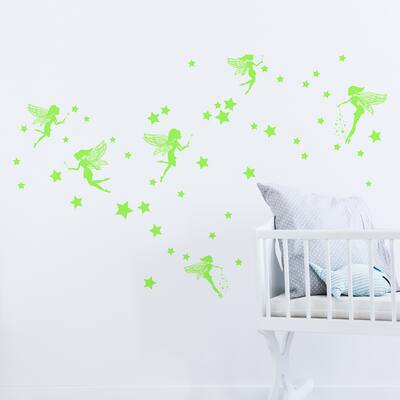 Walplus Glow in Dark Magic Fairies Wall Sticker Kids Art Nursery Decor