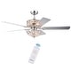 preview thumbnail 9 of 8, Warehouse of Tiffany Catalina Chrome 5-blade 52-inch Crystal Ceiling Fan Chrome Remote