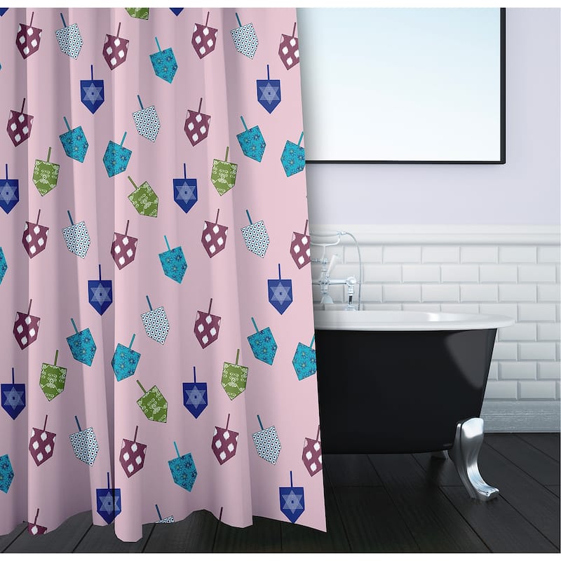 Dreidel Pattern Shower Curtain