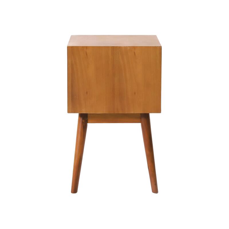 18" Morden White Nightstand with 2 Drawers