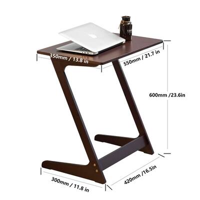 Bamboo Modern TV Trays Table - 13.8"D x 21.7"W x 23.6"H