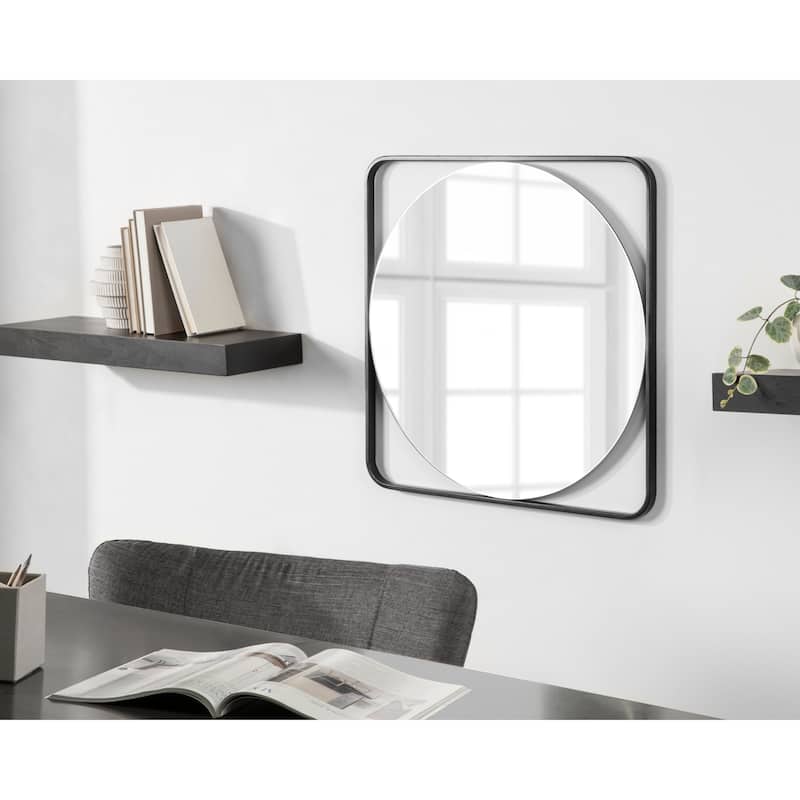 Kate and Laurel Nobles Radius Corner Framed Mirror