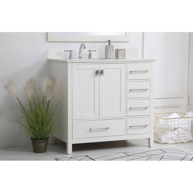 Elegant Lighting VF18836-BS Irene 36" Free Standing Single Basin