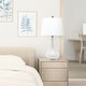preview thumbnail 12 of 26, 26.25 in. Aqua Ceramic Tear Drop Shaped Table Lamp