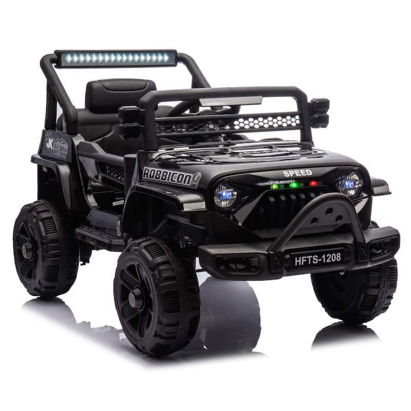 Kids Electric Car Ride on Car Black Electric Vehicle Off-Road Toy Car - Black