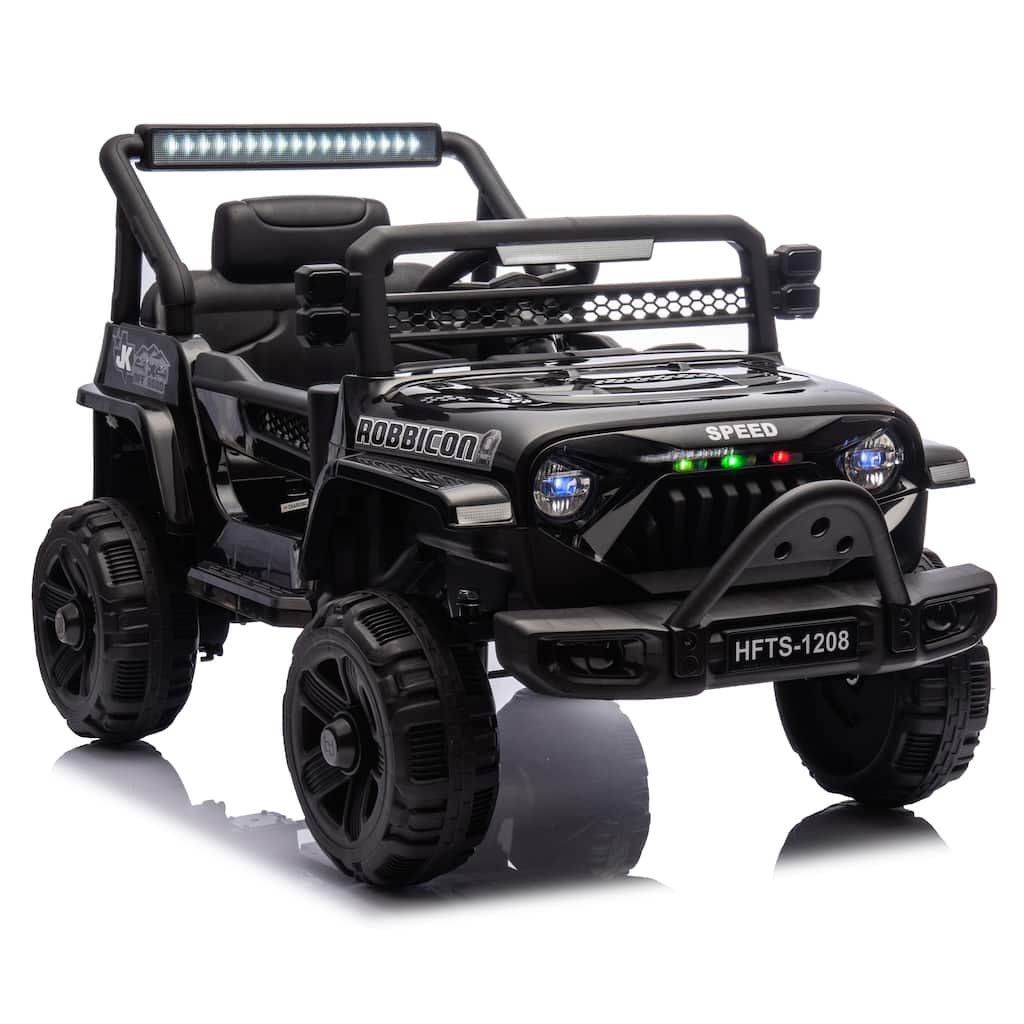 Kids Electric Car Ride on Car Black Electric Vehicle Off-Road Toy Car