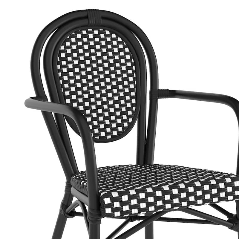 Stacking Bistro Chairs with Metal Frames