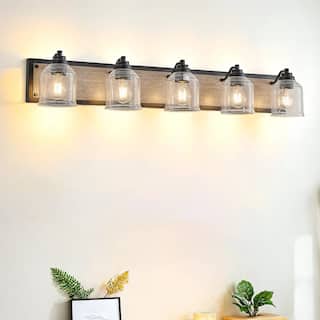 40" Farmhouse Vanity Light Fixture, 5-Light Bathroom Wall Sconce
