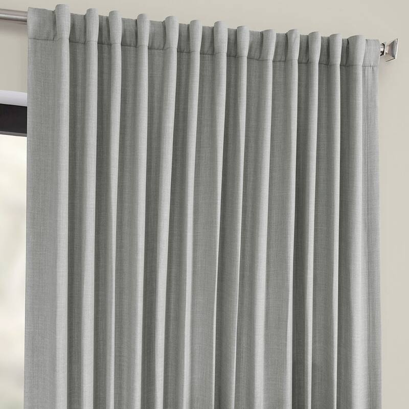 Exclusive Fabrics Faux Linen Extra Wide Room Darkening Curtain Panel