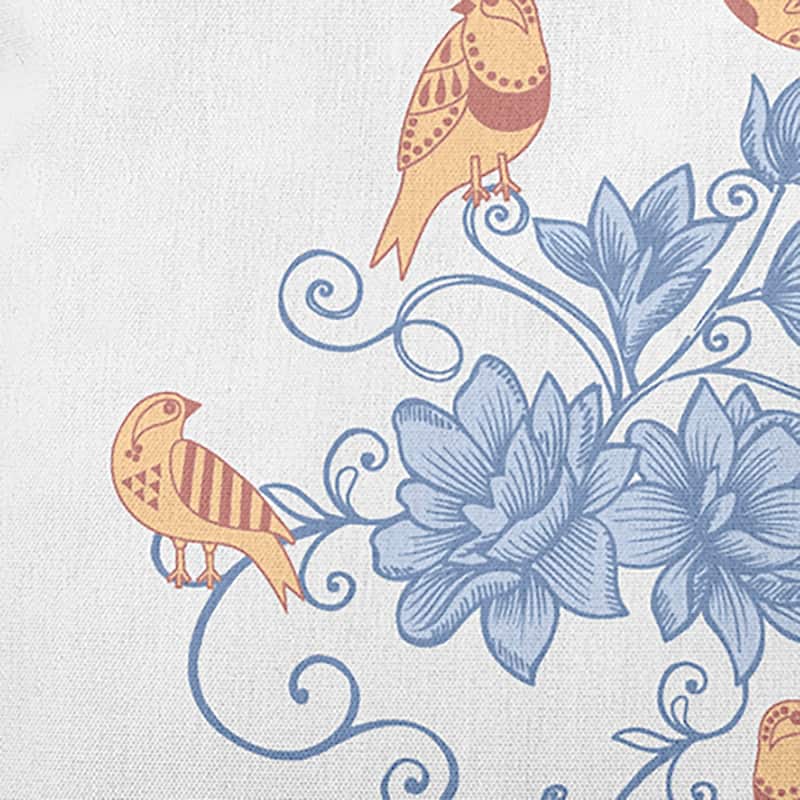 Birds And Flowers Decorative Throw Pillow