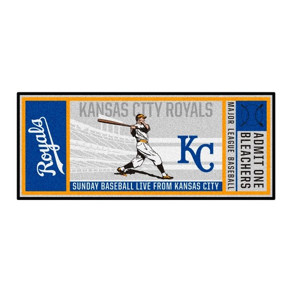 MLB - Kansas City Royals Retro Collection Ticket Runner Rug - 30in. x 72in. - (1969) - 2' x 6 ...