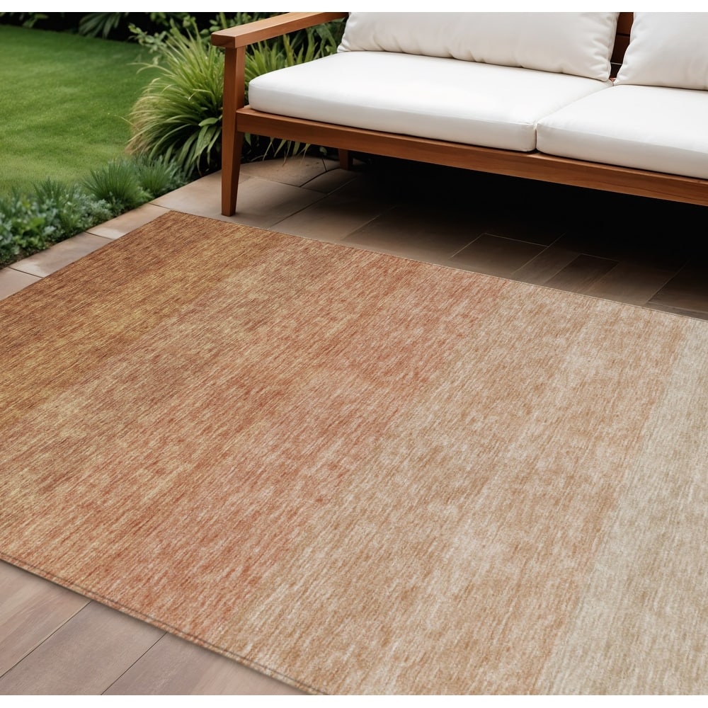 HomeRoots Ombre Transitional Rectangle Outdoor Rug