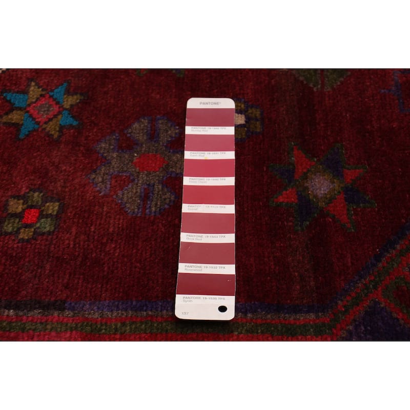 ECARPETGALLERY Hand-knotted Anadol Dark Red Wool Rug - 4'3 x 6'10