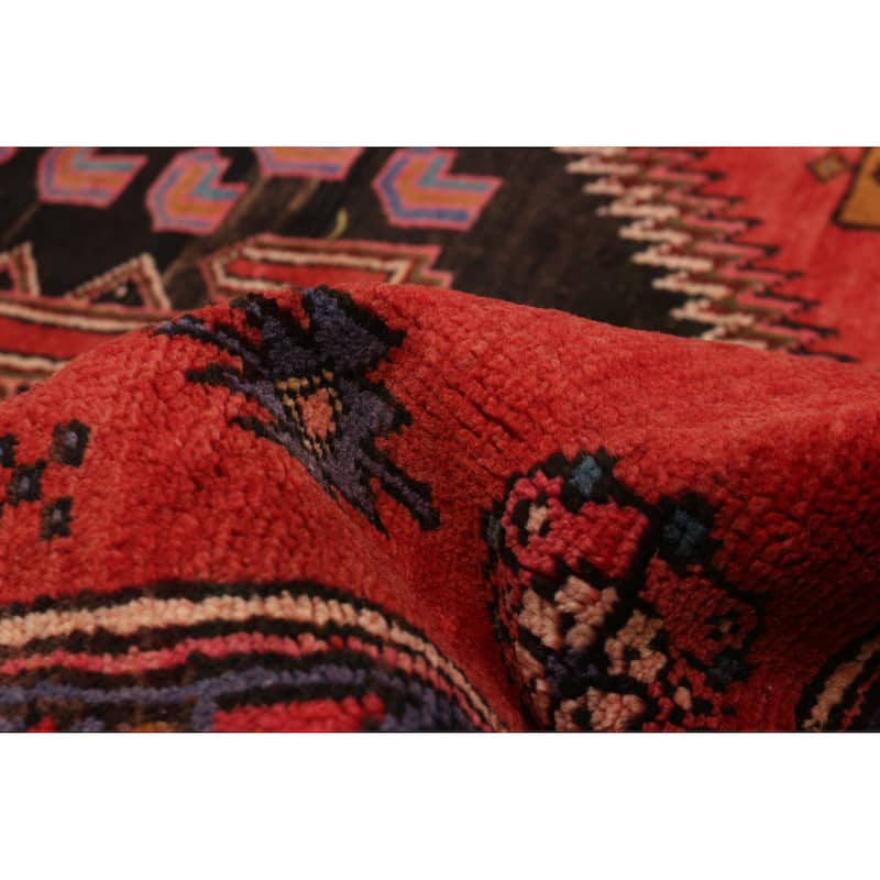 ECARPETGALLERY Hand-knotted Andelz Red Wool Rug - 4'3 x 7'8