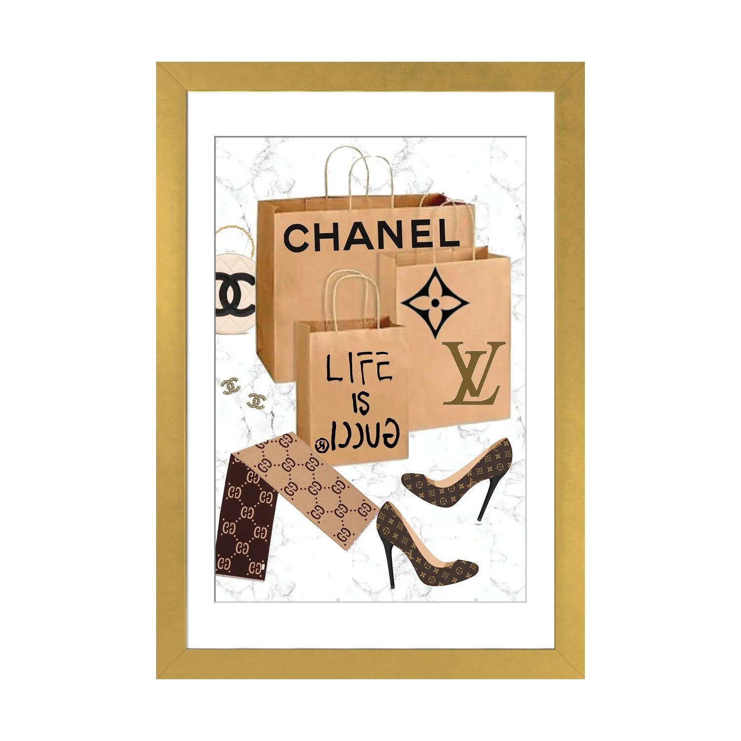 Chanel Gucci Louis Vuitton Poster