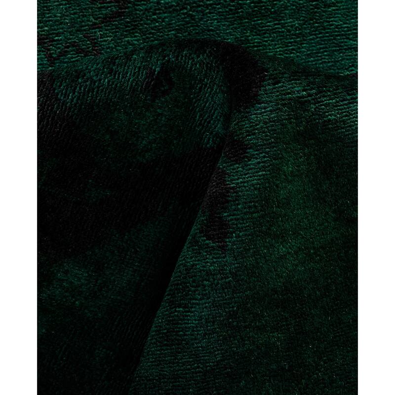 Overdyed One-of-a-Kind Hand-Knotted Area Rug - Green - 6' 0" x 8' 10"