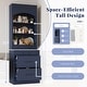 preview thumbnail 2 of 4, 83.7" Tall Kitchen Pantry Cabinet with Faux Marble Top, 5 Drawers, Adjustable Shelf & Display Hutch