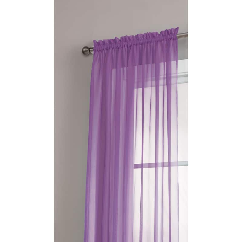 Window Elements Diamond Sheer Voile Extra Wide Curtains (Set of 2)