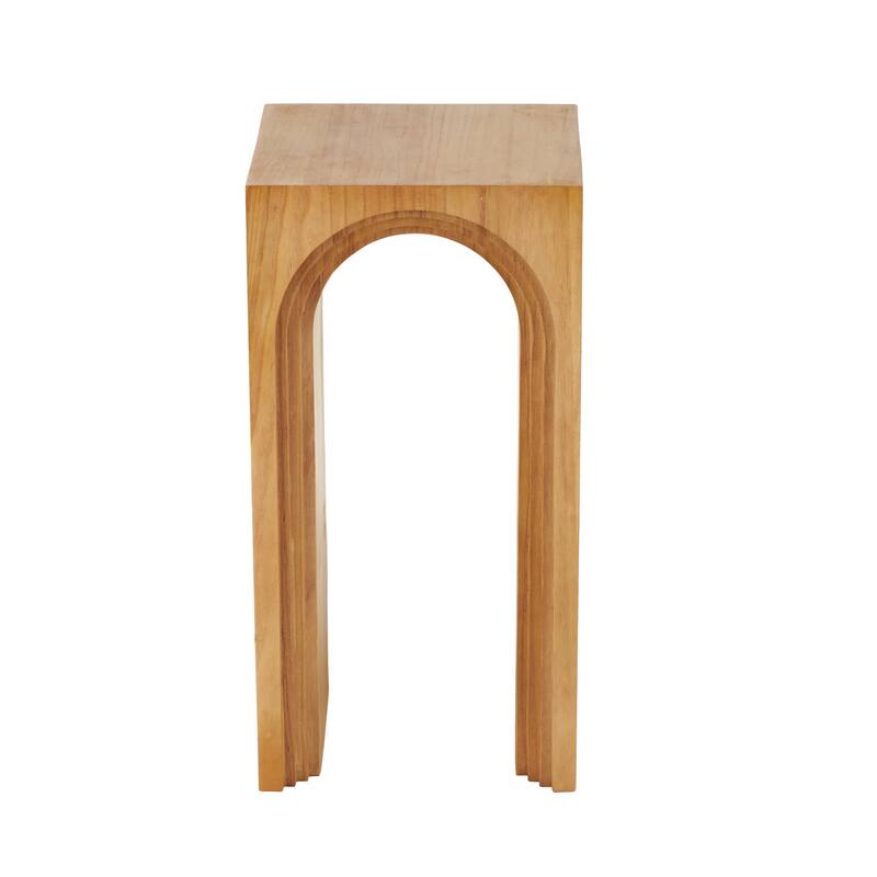 Wood Cutout Arch Accent Table - Brown or Black - Roche River Decor