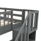 preview thumbnail 11 of 40, Full Over Full Wood Bunk Bed with Trundle, Stairs & Storage Racks