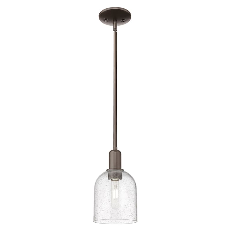 Innovations Lighting Endless Possibilities Arcadia - Bella - 1 Light 6" Stem Hung Mini Pendant - Oil Rubbed Bronze/Seedy
