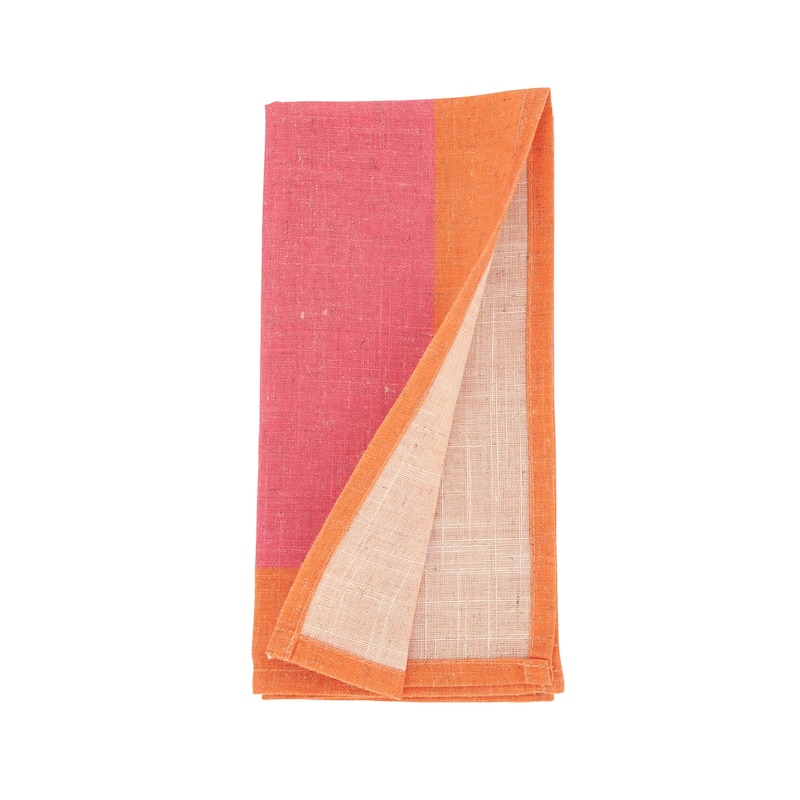 Color-Blocked Edge Napkin (Set of 4) - 20"x20"