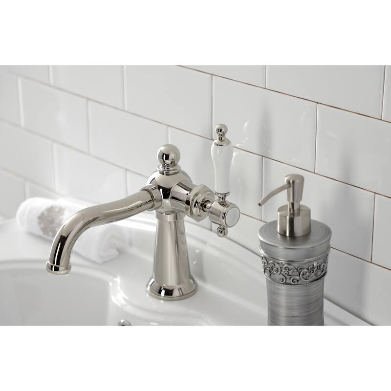 Kingston Brass Nautical Single-Handle 1-Hole Deck Mount Bathroom Faucet
