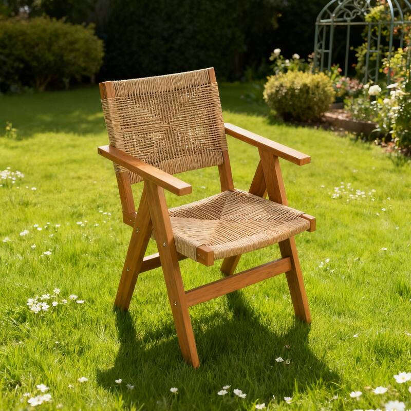 Rossetta All-Weather Outdoor Hemp Cordage Woven Seating with Stable Structure