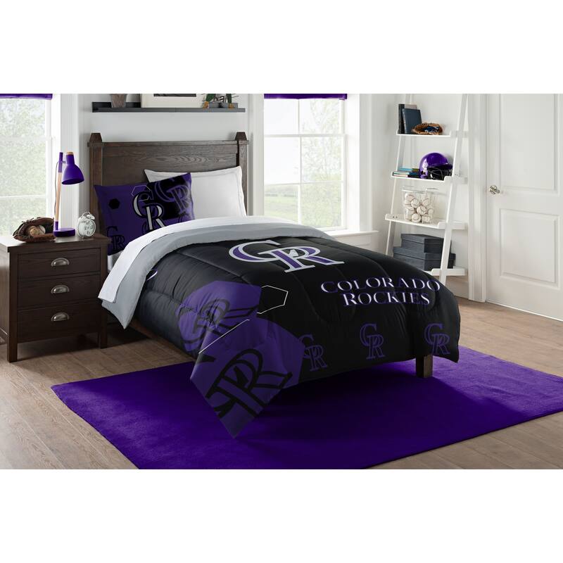 MLB 862 Rockies Hexagon Twin Comforter Set On Sale Bed Bath & Beyond 34012103