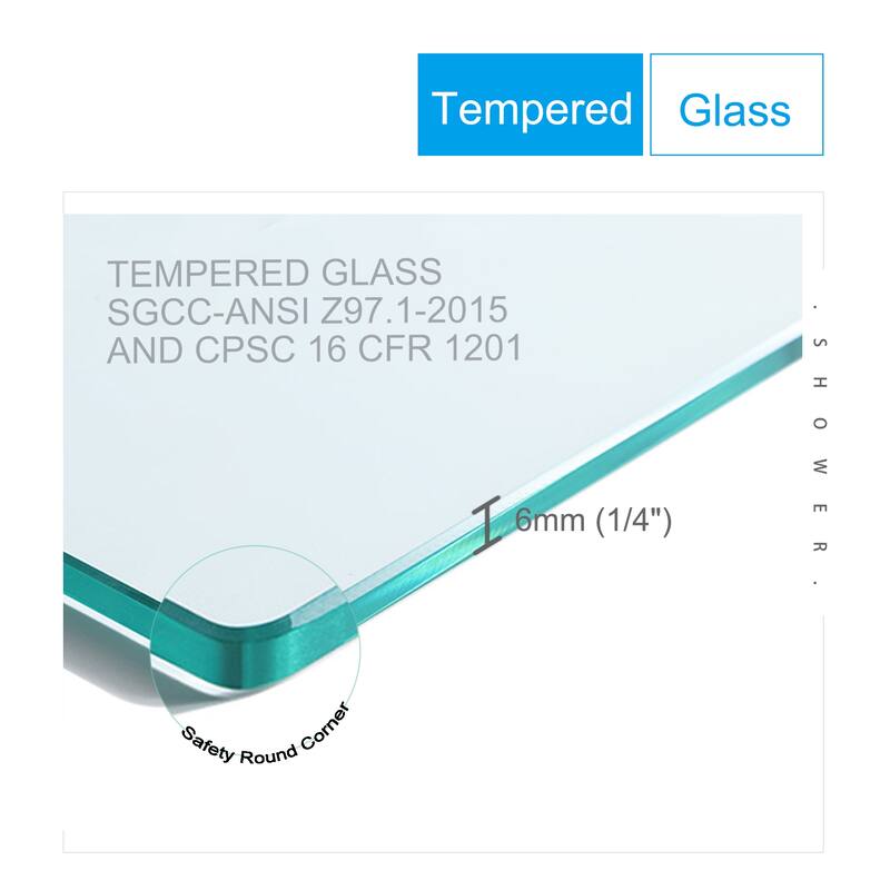 Shower door, sliding door, with 1/4" tempered glass