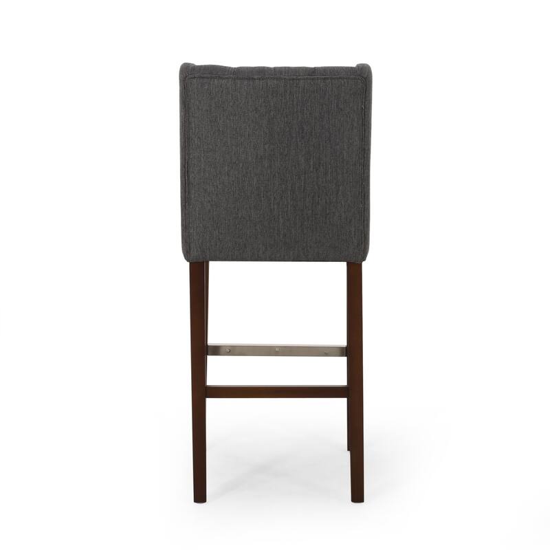 Fabric High Bar Stool, Tufted Back Bar Chair, Kitchen Island Dining Chair, Front Desk Reception Chair, Bistro Counter Chair