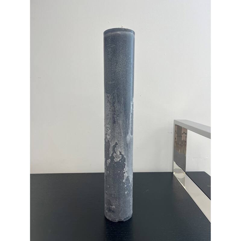 Lg. Pillar Candle 3.75" x 17.75"H Anthracite -ST - Anthracite