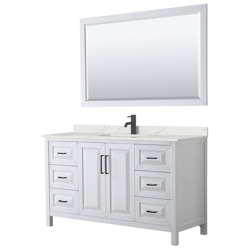 Wyndham Collection WCV252560S-QTZ-UNSM58 Daria 60" Free Standing