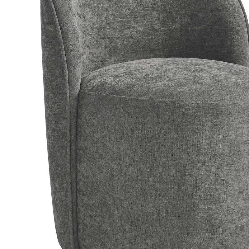 Modern Armless 360-Degree Swivel Dining Chair Barrel Chair