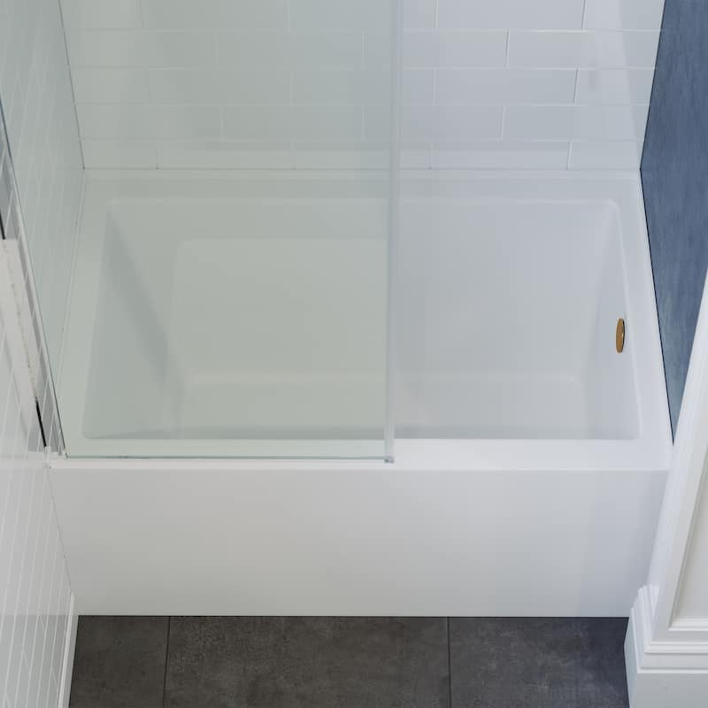 Voltaire 48 X 30" Right-Hand Drain Alcove Integrated Armrest Bathtub With Apron - 48x30 Right