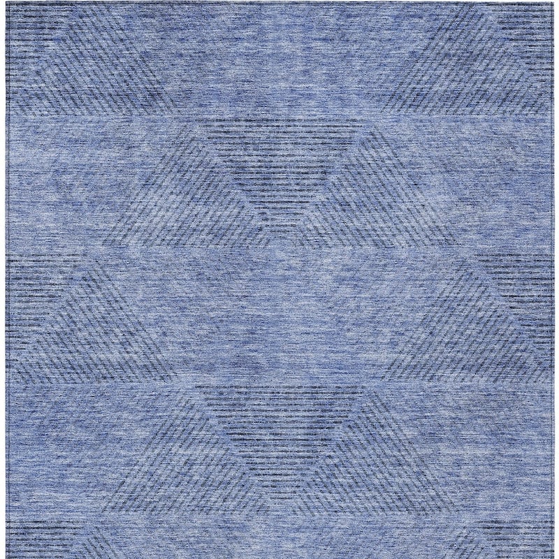 HomeRoots Geometric Transitional Rectangle Outdoor Rug