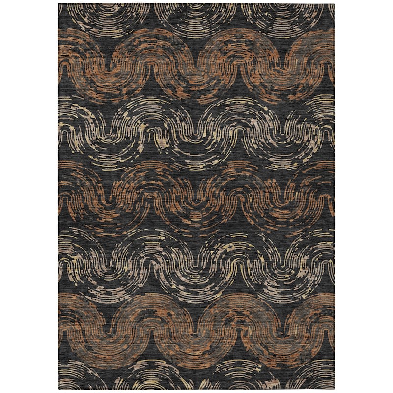 Machine Washable Indoor/ Outdoor Modern Ari Chantille Rug