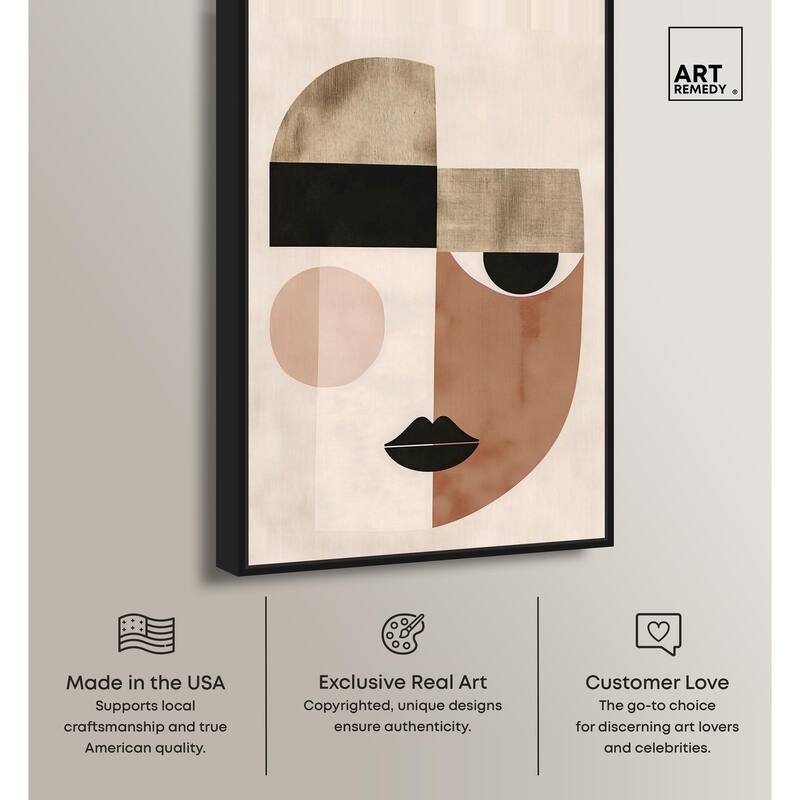 Face Moderne I Canvas by Art Remedy