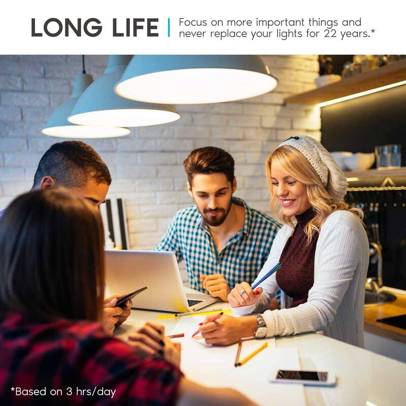 Luxrite A21 LED Bulbs 150 Watt Equivalent, 2550 Lumens, Damp Rated, Dimmable, Energy Star, E26 Base (4 Pack)