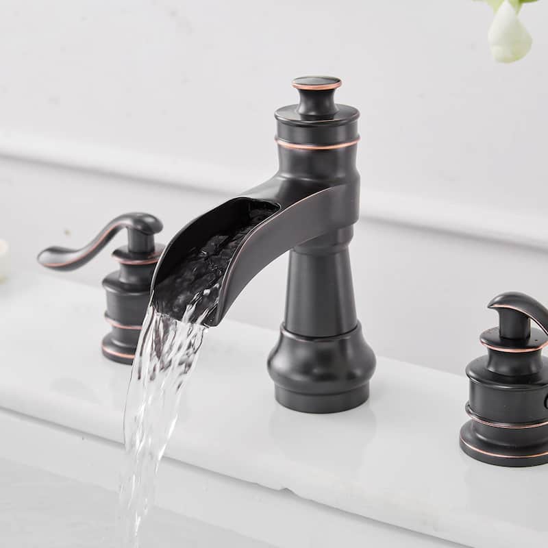 Classic Double Handle Oil Rubbed Bronze Bathroom Faucet