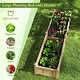 preview thumbnail 19 of 19, Costway Wooden Raised Garden Bed Outdoor Rectangular Planter Box with - See Details