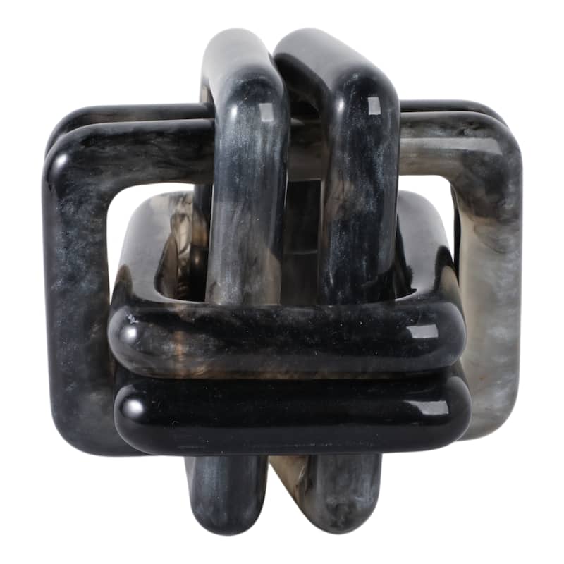 Modern Resin Decorative Object Knot Sleek and Stylish Accent Piece - 6" x 6" x 6"