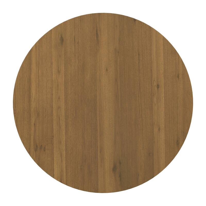 Harstad Wood Finish Fixed Top Round Dining Table by iNSPIRE Q Modern