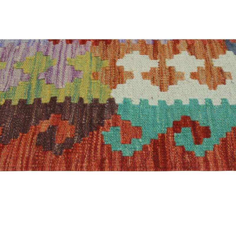 Flatweave Nelly Purple/Red Runner - 2'8" x 9'7"