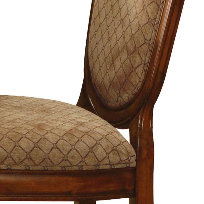 Beige and Cherry Solid Back Counter Height Stools (Set of 2)