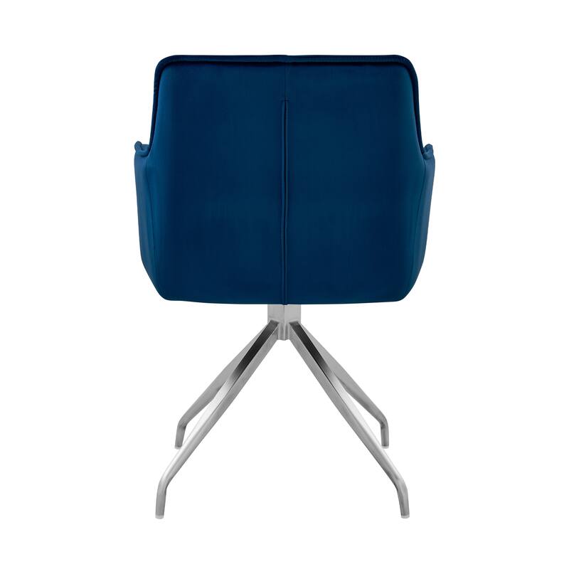 Noah Upholstered Dining Arm Chair with Metal Star Base