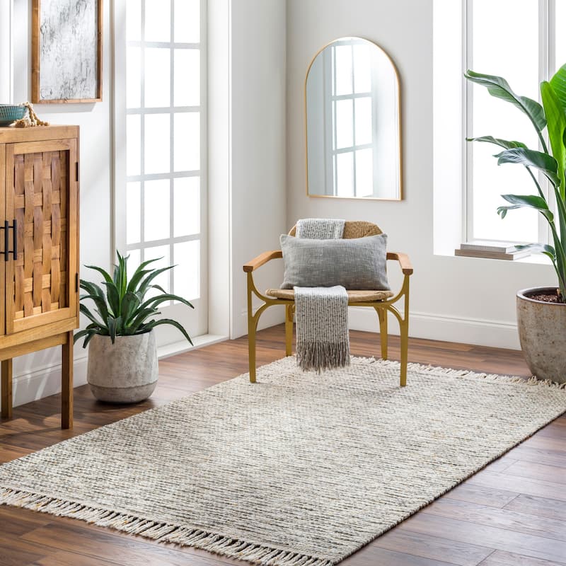 Nya Rustic Area Rug - 2' x 3' - Taupe